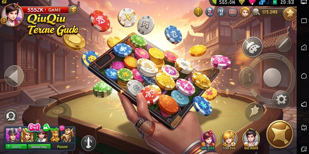 Gameplay seru QiuQiu di aplikasi 555ZK.