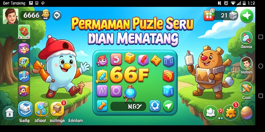 Tampilan gameplay menantang dalam game Puzzle 666FF.