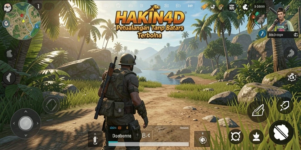Tampilan gameplay mendebarkan HAKIN4D dalam eksplorasi dunia terbuka.
