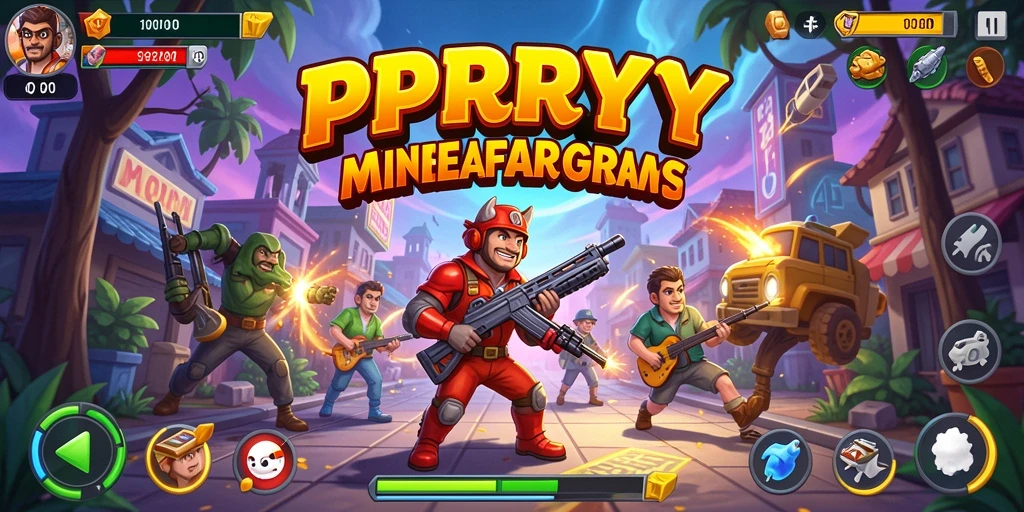 Screenshot utama menunjukkan gameplay menegangkan dari PPRRYY.