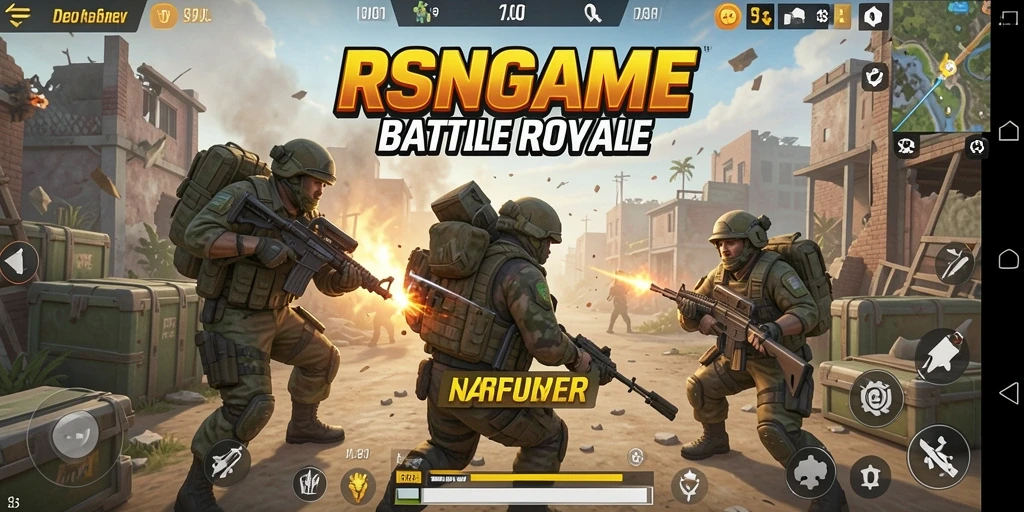 Tangkapan layar gameplay RSNGAME yang menegangkan di medan pertempuran.